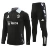 Manchester United Training Huppari 2024-25 Musta 1/4-Zip